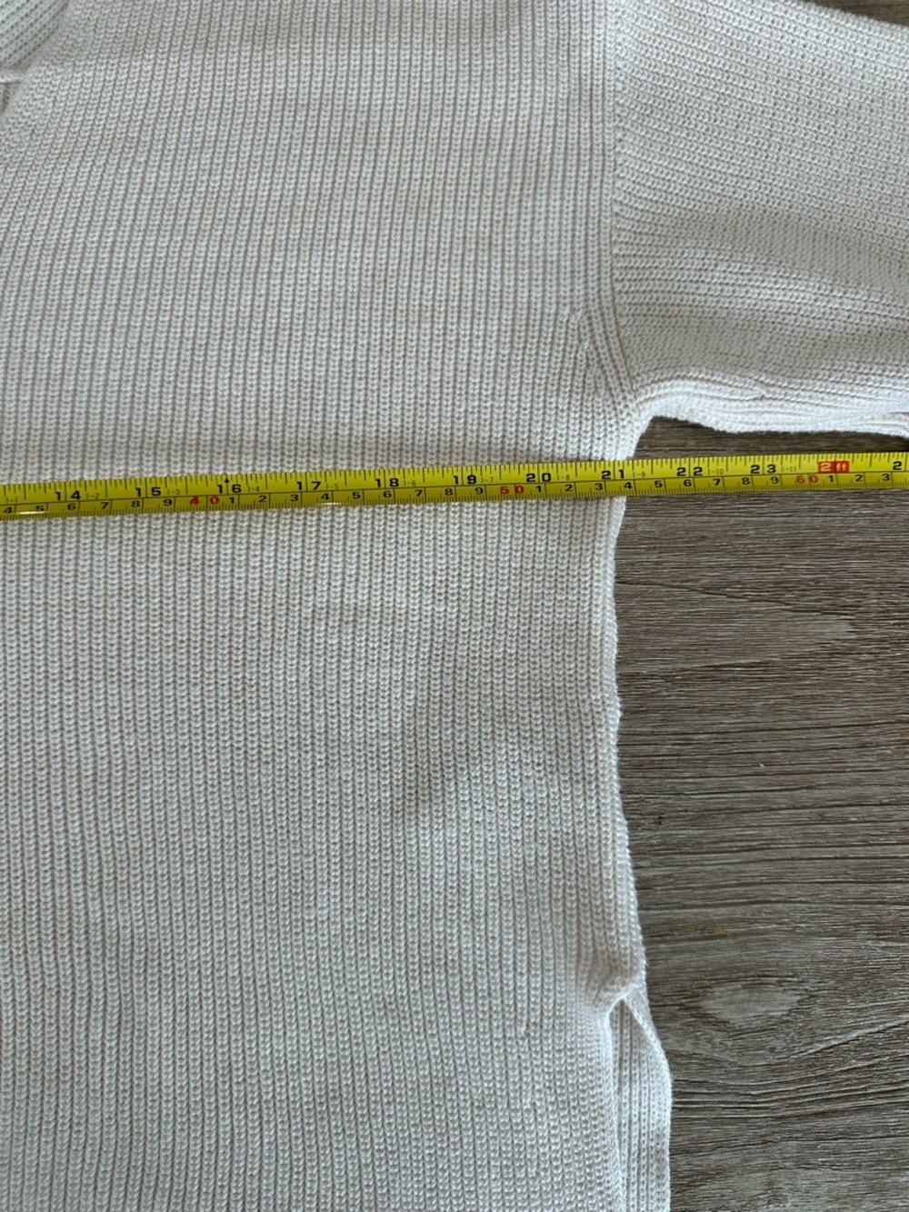 Everlane Cream V-Neck Ribbed Sweater - Picture 5 of 6